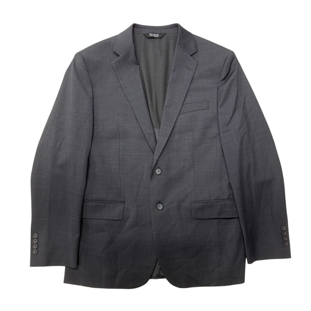 Jos A Bank Traveler Travel Tech Slim Fit Wool Blend Blazer Gray 42R Mens